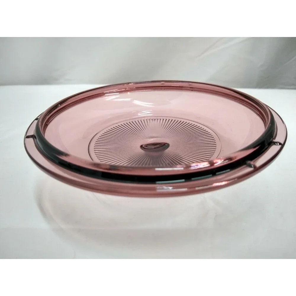 Vintage Pyrex V15C-A #5 Cranberry Vented Glass Lid 5.75 inches (Made in USA)